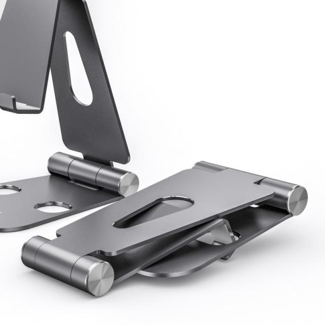 AISENS - Soporte De Sobremesa Tamaño XL Ajustable (2 Pivotes) Para Movil / Tablet, Gris