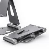 AISENS - Soporte De Sobremesa Tamaño XL Ajustable (2 Pivotes) Para Movil / Tablet, Gris