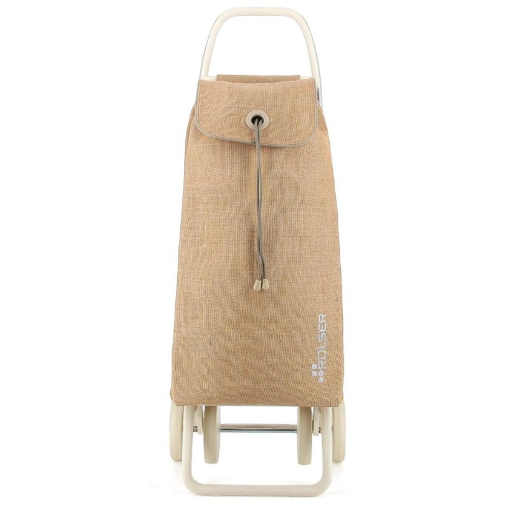 Rolser - I-Max Yute Off White 4 Beige Bolsa para carrito de la compra