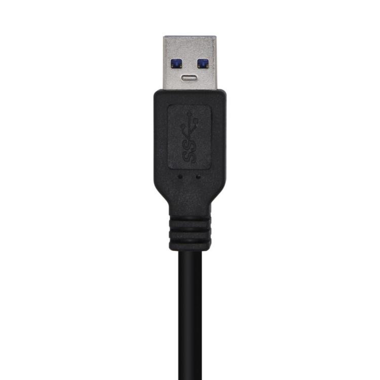 AISENS - Cable USB 3.0, Tipo A/M-A/M, Negro, 2.0m