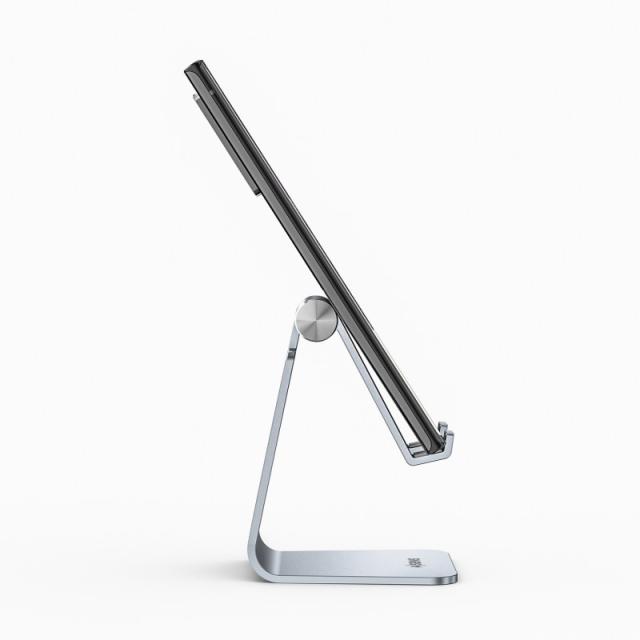 AISENS - Soporte De Sobremesa Tamaño M Ajustable (1 Pivote) Para Movil / Tablet, Plata