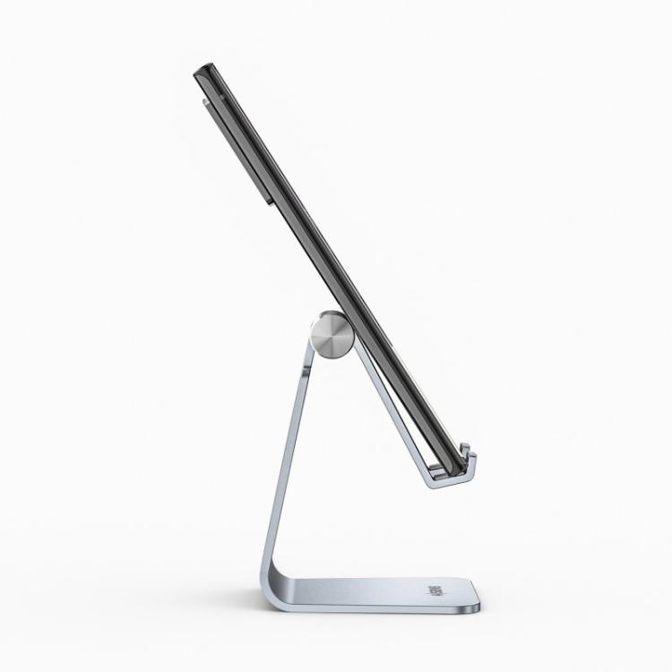 AISENS - Soporte De Sobremesa Tamaño M Ajustable (1 Pivote) Para Movil / Tablet, Plata