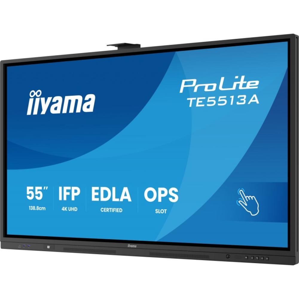 iiyama - TE6513A-B1AG pantalla de señalización Panel plano interactivo 163,8 cm (64.5") Wifi 500 cd / m² 4K Ultra HD Negro Panta