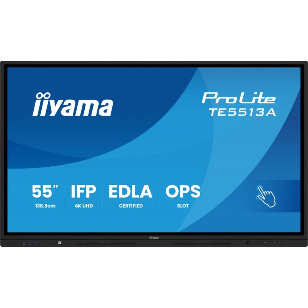 iiyama - TE6513A-B1AG pantalla de señalización Panel plano interactivo 163,8 cm (64.5") Wifi 500 cd / m² 4K Ultra HD Negro Panta