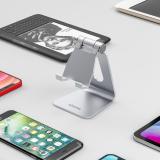 AISENS - Soporte De Sobremesa Tamaño M Ajustable (1 Pivote) Para Movil / Tablet, Plata