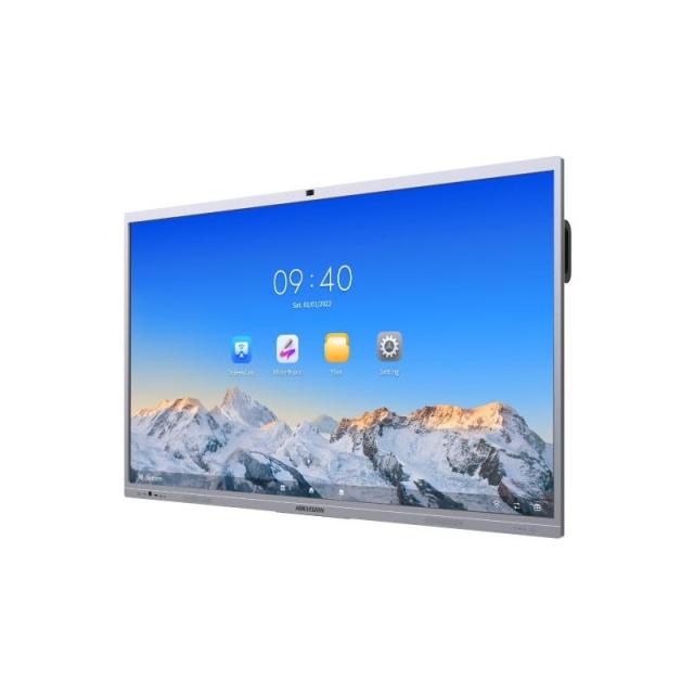 Hikvision - DS-D5C86RB/B pantalla de señalización Panel plano interactivo 2,18 m (86") LED Wifi 400 cd / m² 4K Ultra HD Plata Pa