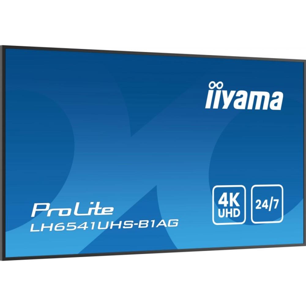 iiyama - LH6541UHS-B1AG pantalla de señalización 163,8 cm (64.5") LCD 500 cd / m² 4K Ultra HD Negro 24/7
