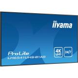 iiyama - LH6541UHS-B1AG pantalla de señalización 163,8 cm (64.5") LCD 500 cd / m² 4K Ultra HD Negro 24/7