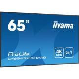 iiyama - LH6541UHS-B1AG pantalla de señalización 163,8 cm (64.5") LCD 500 cd / m² 4K Ultra HD Negro 24/7