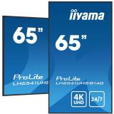 iiyama - LH6541UHS-B1AG pantalla de señalización 163,8 cm (64.5") LCD 500 cd / m² 4K Ultra HD Negro 24/7