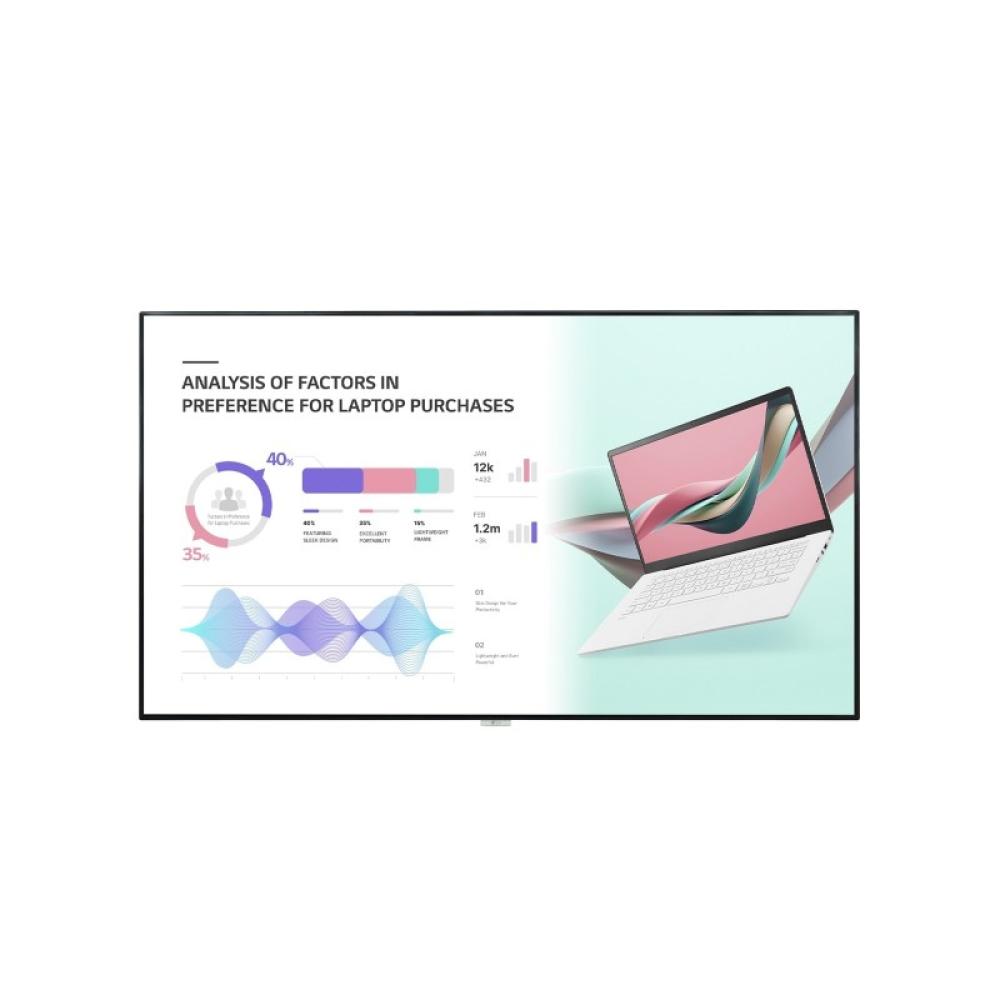 LG - 98UH5J-H pantalla de señalización Pantalla plana para señalización digital 2,49 m (98") LCD Wifi 500 cd / m² 4K Ultra HD Ne