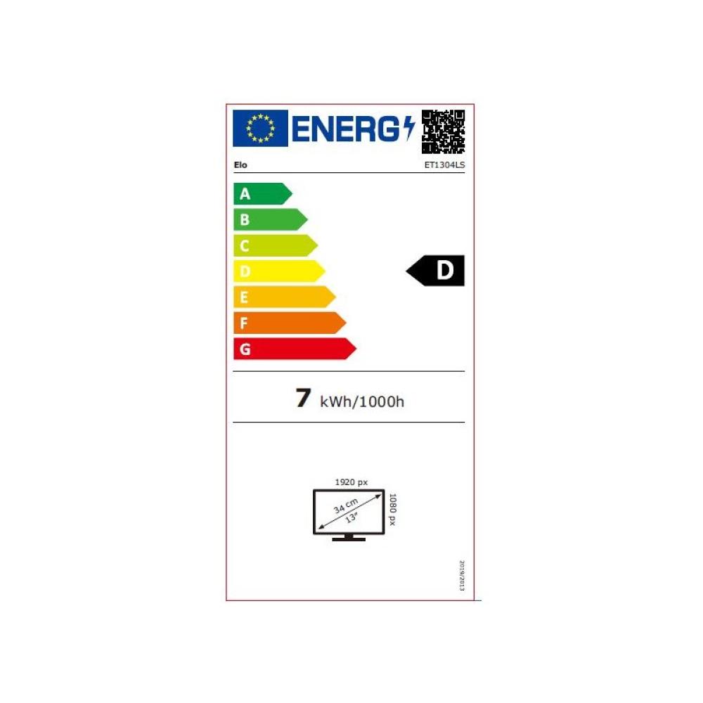 Elo Touch Solutions - 1304LS Pantalla plana para señalización digital 33,8 cm (13.3") LED 300 cd / m² Gris Pantalla táctil