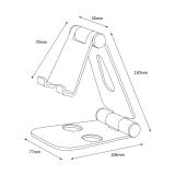 AISENS - Soporte De Sobremesa Tamaño XL Ajustable (2 Pivotes) Para Movil / Tablet, Negro