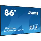 iiyama - LH8665UHSB-B1 pantalla de señalización Diseño de quiosco 2,18 m (86") LED Wifi 800 cd / m² 4K Ultra HD Negro Procesador
