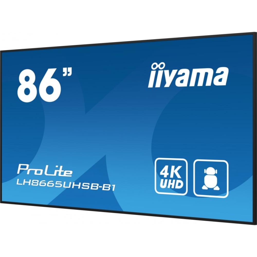 iiyama - LH8665UHSB-B1 pantalla de señalización Diseño de quiosco 2,18 m (86") LED Wifi 800 cd / m² 4K Ultra HD Negro Procesador