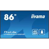 iiyama - LH8665UHSB-B1 pantalla de señalización Diseño de quiosco 2,18 m (86") LED Wifi 800 cd / m² 4K Ultra HD Negro Procesador
