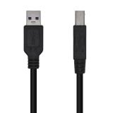 AISENS - Cable USB 3.0 Impresora Tipo A/M-B/M, Negro, 2.0m