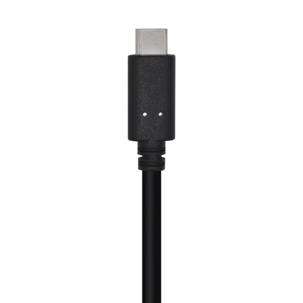 AISENS - Cable USB 3.1 Gen 2 10 Gbps 3 A, Tipo C/M-A/M, Negro, 0.5m