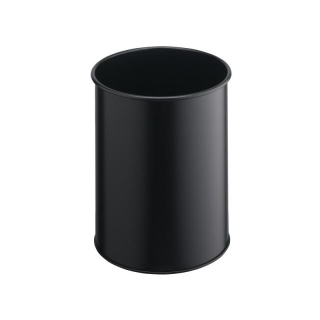 Durable - 330101 cubo de basura Alrededor Poliéster, Acero Negro