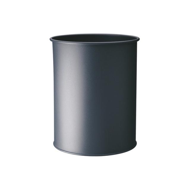 Durable - Waste basket metal round 15 Plata