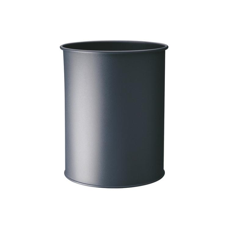 Durable - Waste basket metal round 15 Plata
