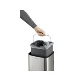 Durable - TOUCH 12L Rectangular Acero inoxidable Plata, Negro