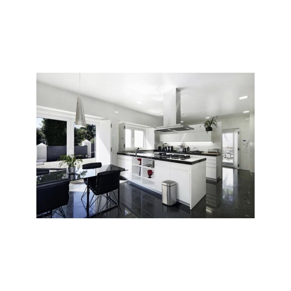 Durable - TOUCH 12L Rectangular Acero inoxidable Plata, Negro