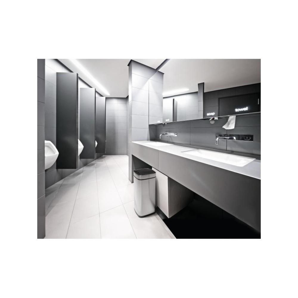 Durable - TOUCH 21L Rectangular Acero inoxidable Negro, Plata