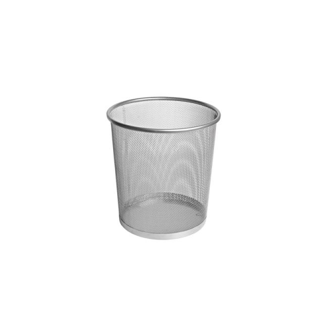 Forofis - PAPELERA FOROFIS METAL REDONDA PLATA