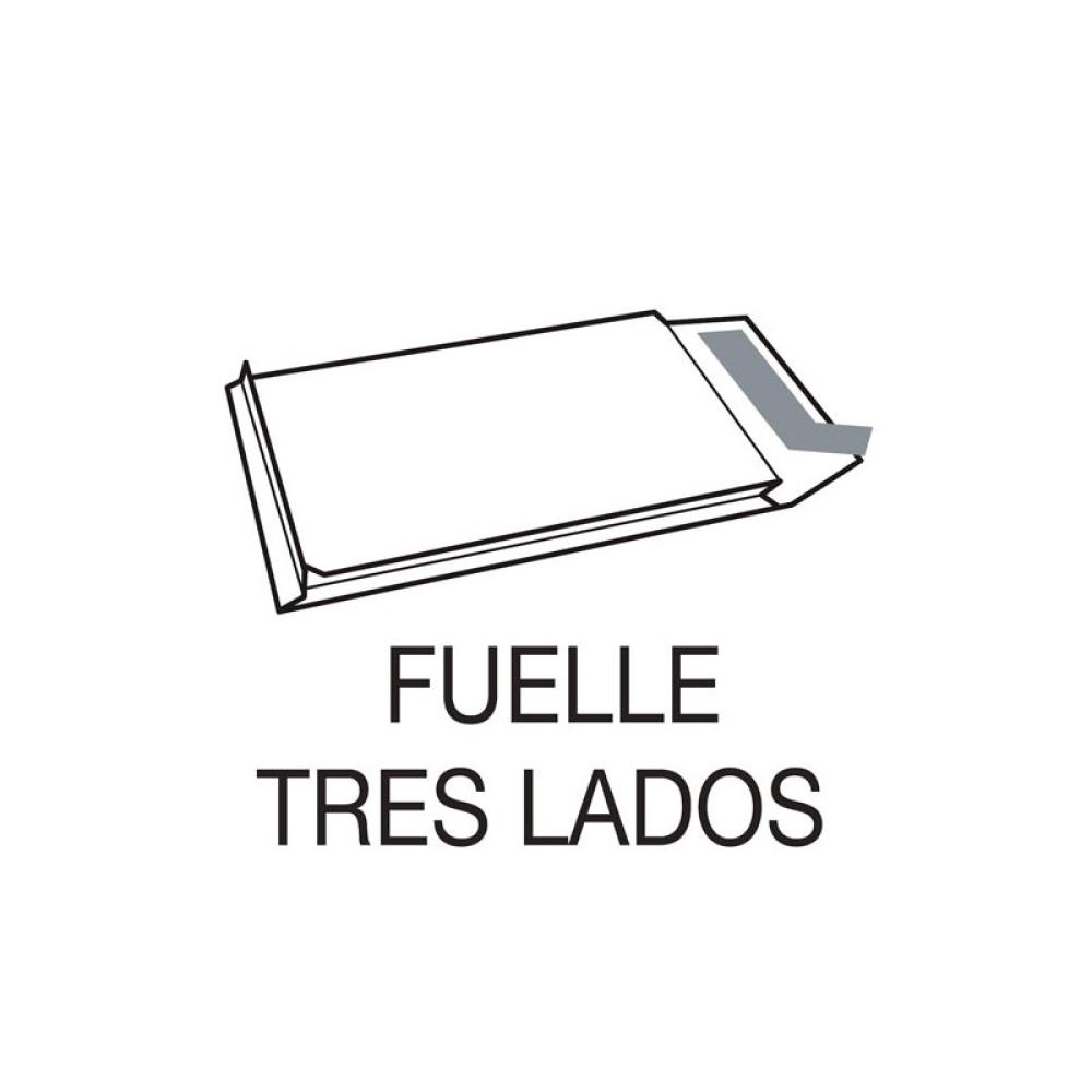 Sam - CAJA 250 BOLSAS FUELLE (280X365X30) KRAFT ARMADO 155 GRS. FUELLE 3 LADOS - ENVIO SEGURIDAD AUTOADHESIVO TIRA DE SILICONA S