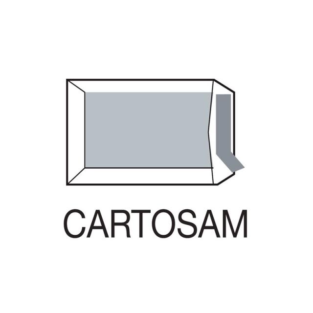 Sam - CAJA 125 BOLSAS FOLIO PROLONGADO (260X360) OFFSET BLANCO 120 G.CARTOSAM RESPALDO CARTÓN 450 GRS. AUTOADHESIVO TIRA SILICON