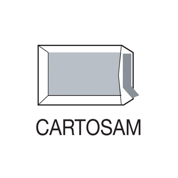 Sam - CAJA 125 BOLSAS FOLIO PROLONGADO (260X360) OFFSET BLANCO 120 G.CARTOSAM RESPALDO CARTÓN 450 GRS. AUTOADHESIVO TIRA SILICON