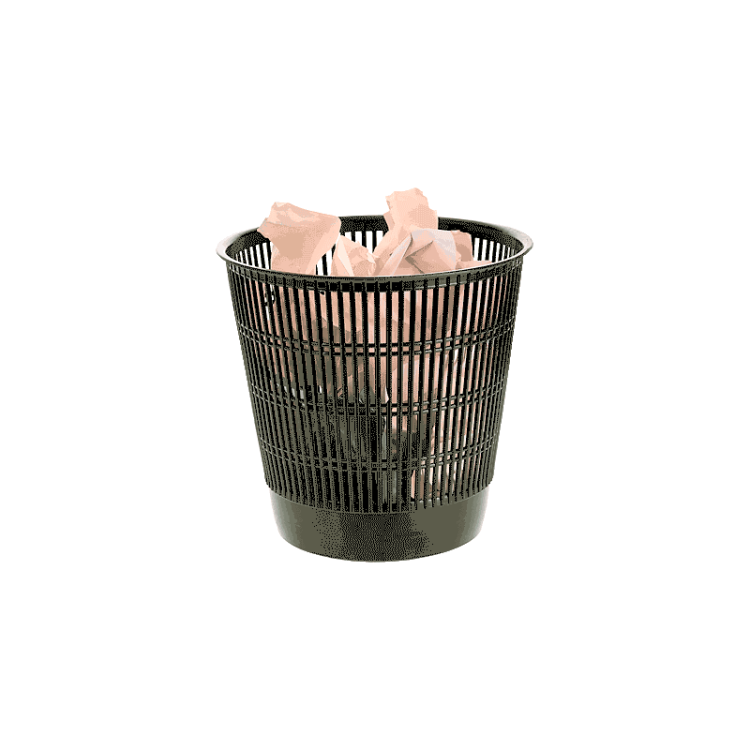 Archivo 2000 - ARC PAPELERA REJILLA NEGRA 3001NE