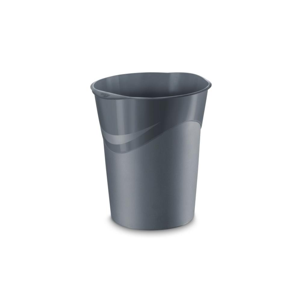 CEP - PAPELERA PLAST. CEP GLOSS CERRADA GRIS