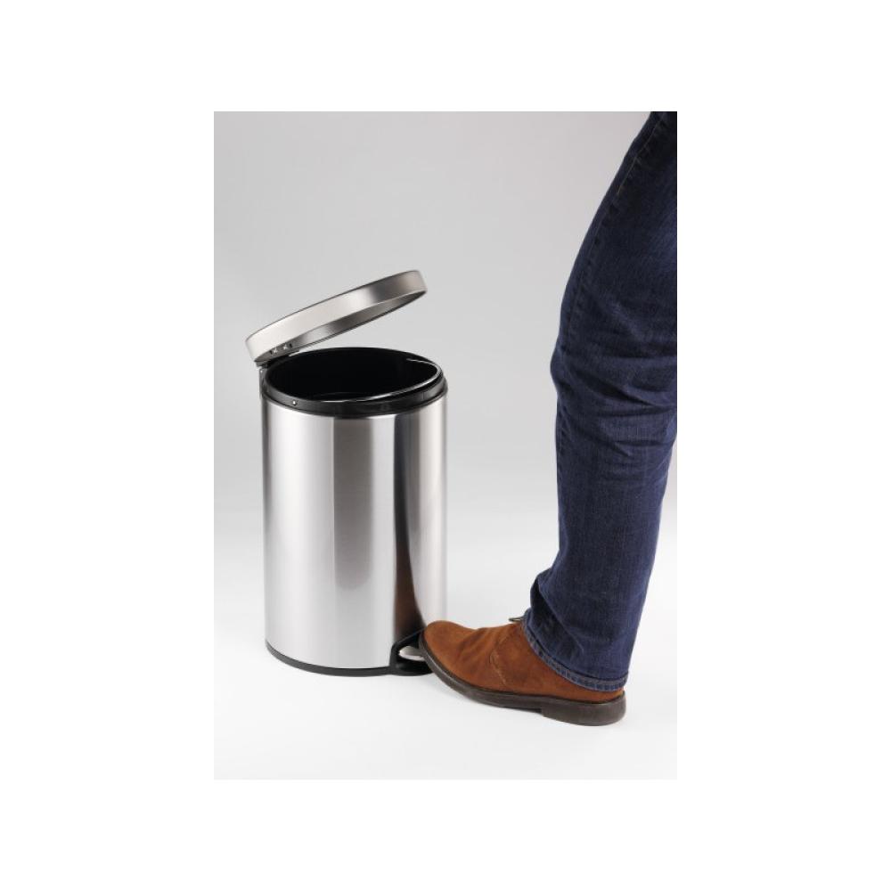 Durable - 340323 papelera 30 L Alrededor Acero inoxidable