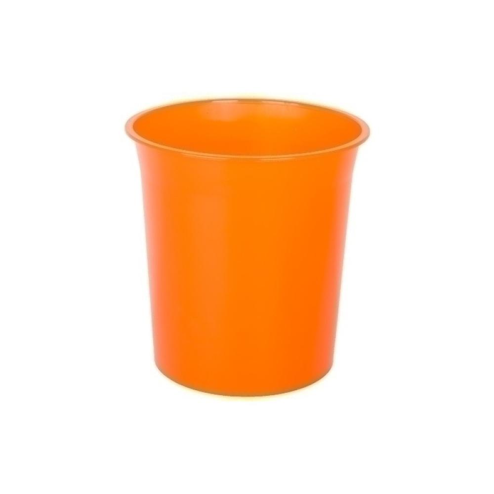 OLEF - PAPELERA PLASTICO CERRADA TRASL.NARANJA