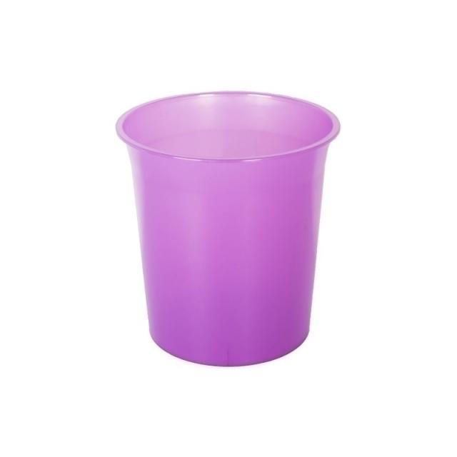 OLEF - PAPELERA PLASTICO CERRADA TRASL.MALVA