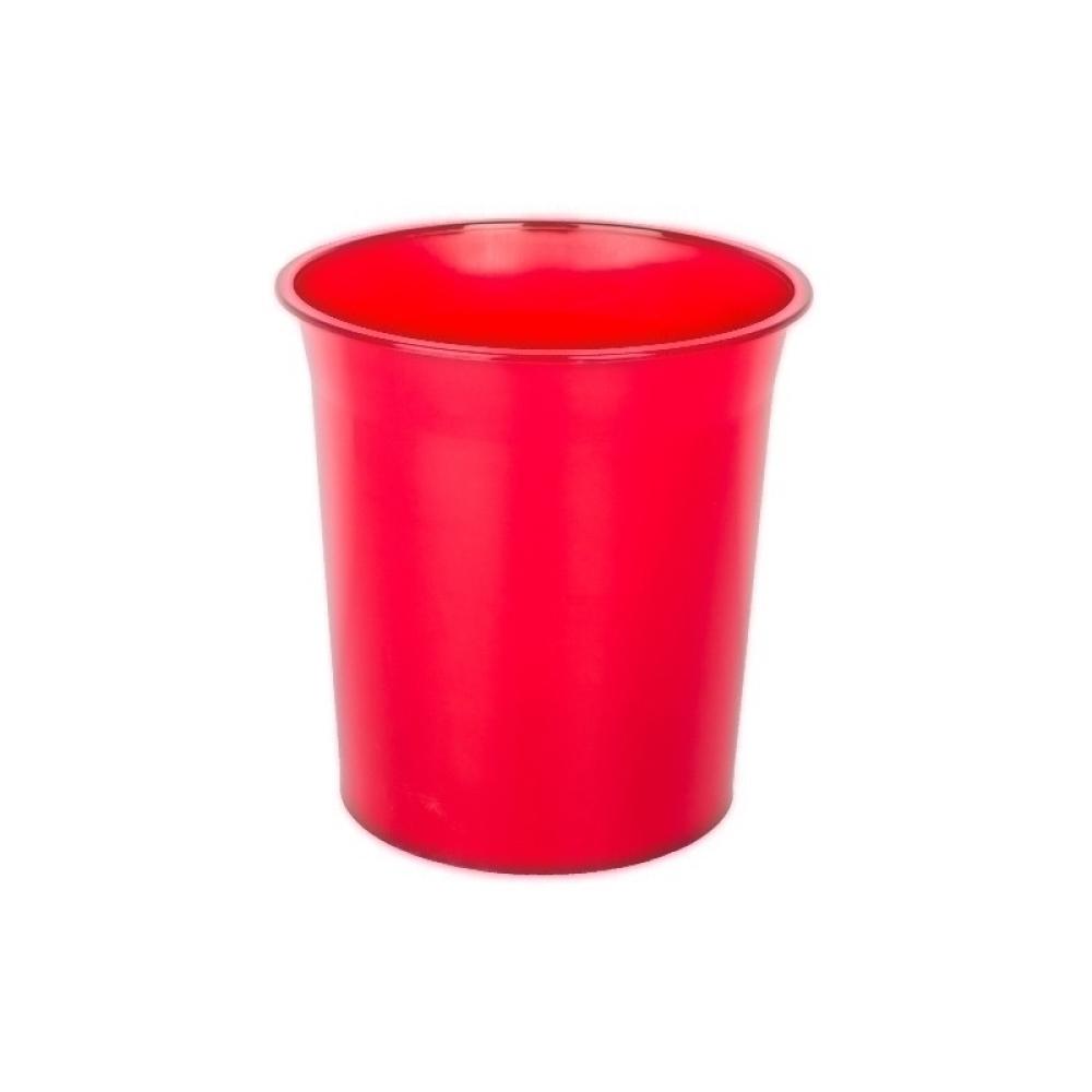 OLEF - PAPELERA PLASTICO CERRADA TRASL.ROJA