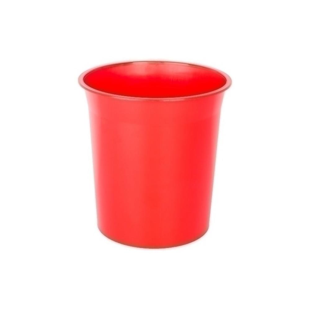 OLEF - PAPELERA PLASTICO CERRADA ROJA