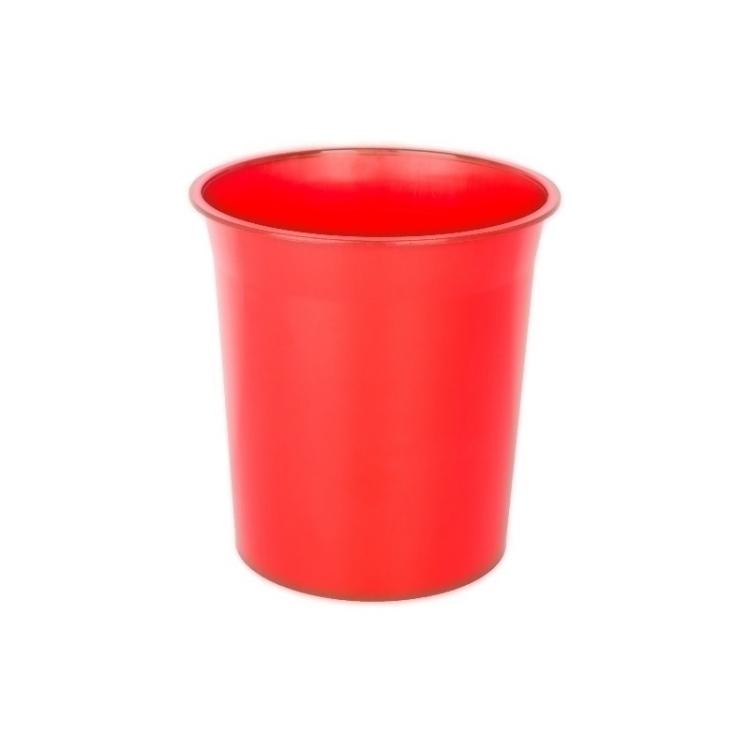 OLEF - PAPELERA PLASTICO CERRADA ROJA