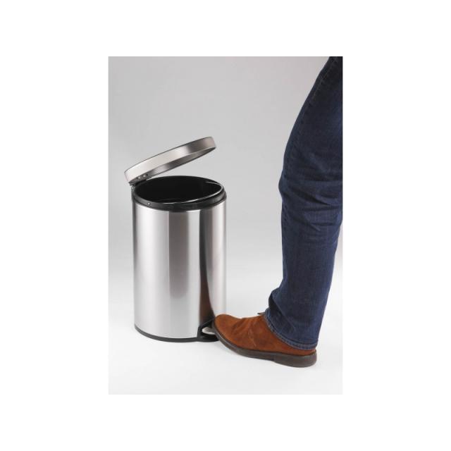 Durable - 340023 papelera 5 L Alrededor Acero inoxidable
