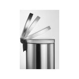 Durable - 340023 papelera 5 L Alrededor Acero inoxidable