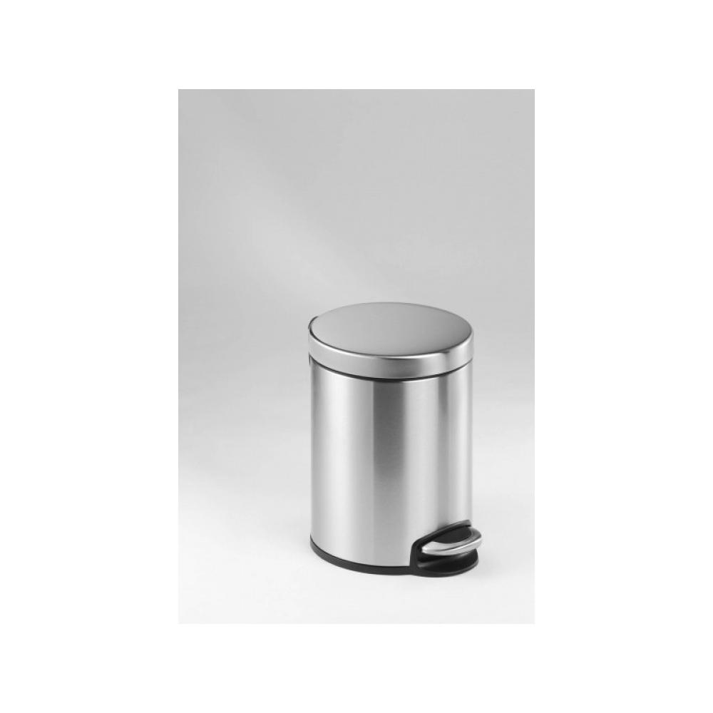 Durable - 340023 papelera 5 L Alrededor Acero inoxidable