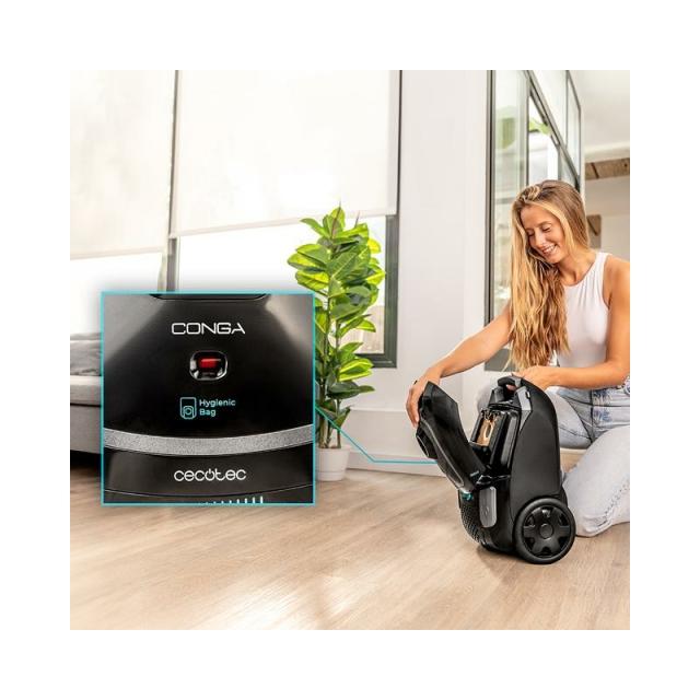Cecotec - Conga Powerbag 4000 XL 4 L Aspiradora cilíndrica Secar 890 W Bolsa para el polvo