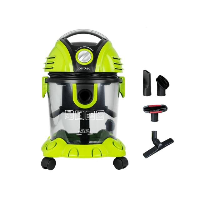 Cecotec - Wet&Dry T 15 L Aspiradora de tambor Seca y húmeda 1200 W Sin bolsa