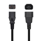 AISENS - Cable Alimentación CPU, C13/H-C14/M, Negro, 3.0m