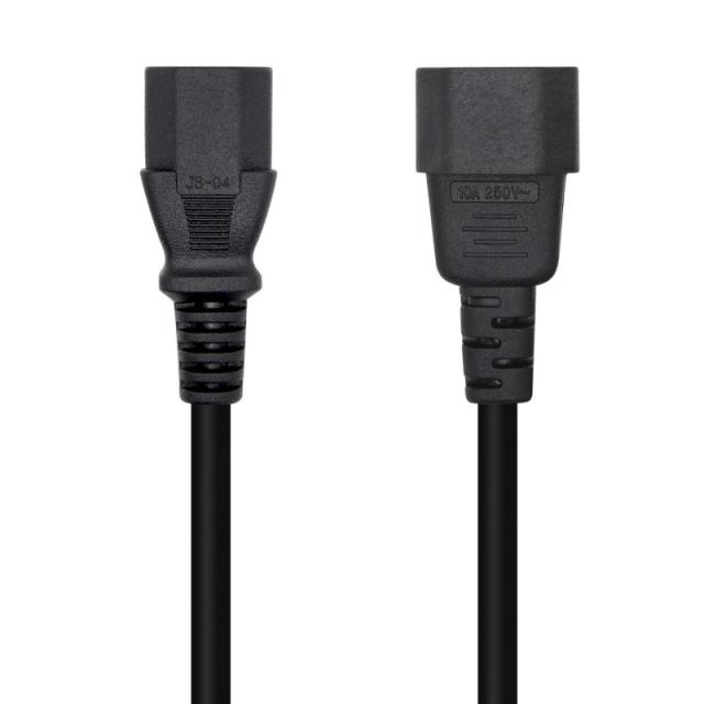 AISENS - Cable Alimentación CPU, C13/H-C14/M, Negro, 3.0m