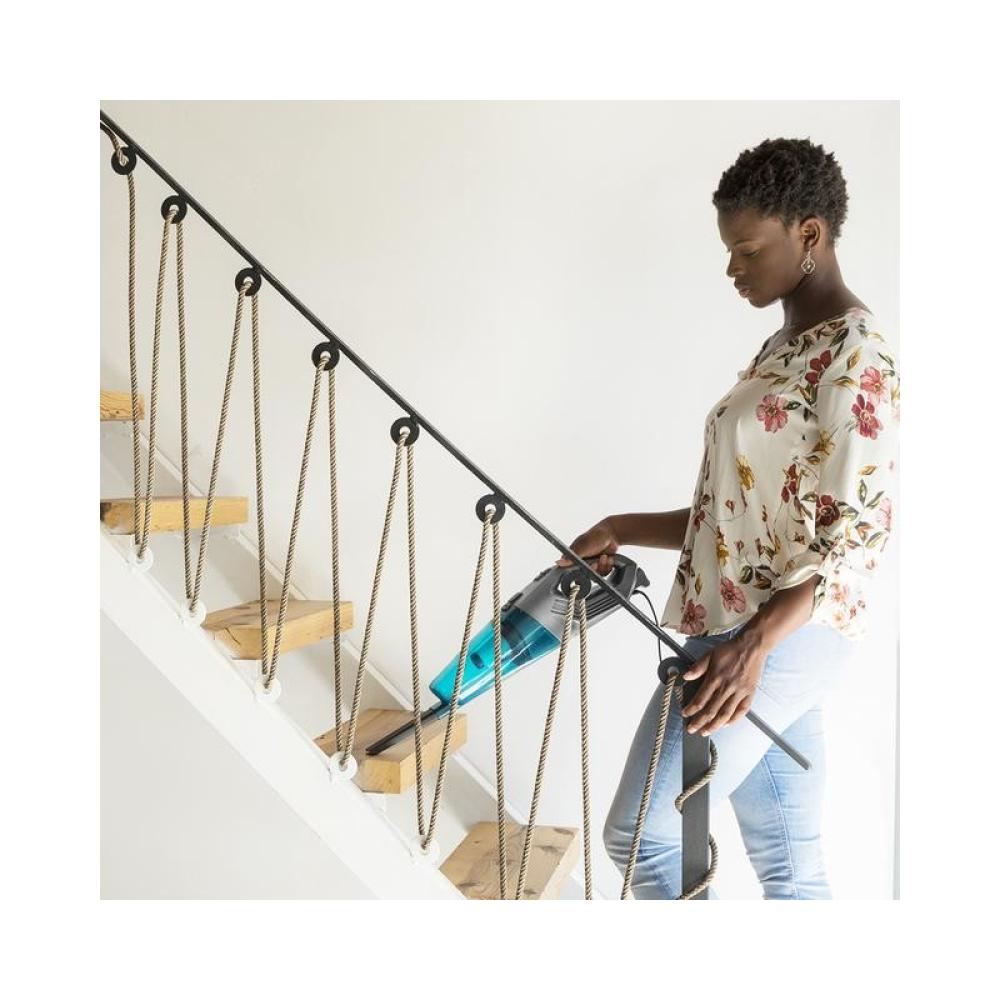 Cecotec - Conga Popstar 1000 DuoStick Easy 2-in-1 stick vacuum Corriente alterna Secar Sin bolsa 0,8 L 800 W Negro, Plata, Turqu