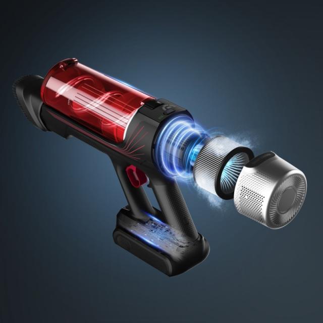 Rowenta - RH2077 Aspiradora escoba 2 en 1 Batería Secar Sin bolsa 0,4 L 250 W Negro, Rojo