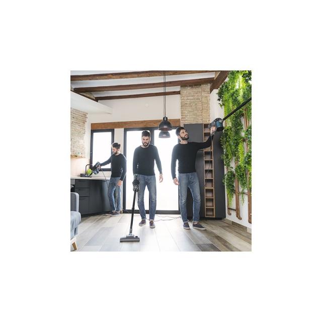 Cecotec - Conga ThunderBrush 560 Aspiradora escoba Corriente alterna Seca y húmeda Ciclónico Sin bolsa Gris